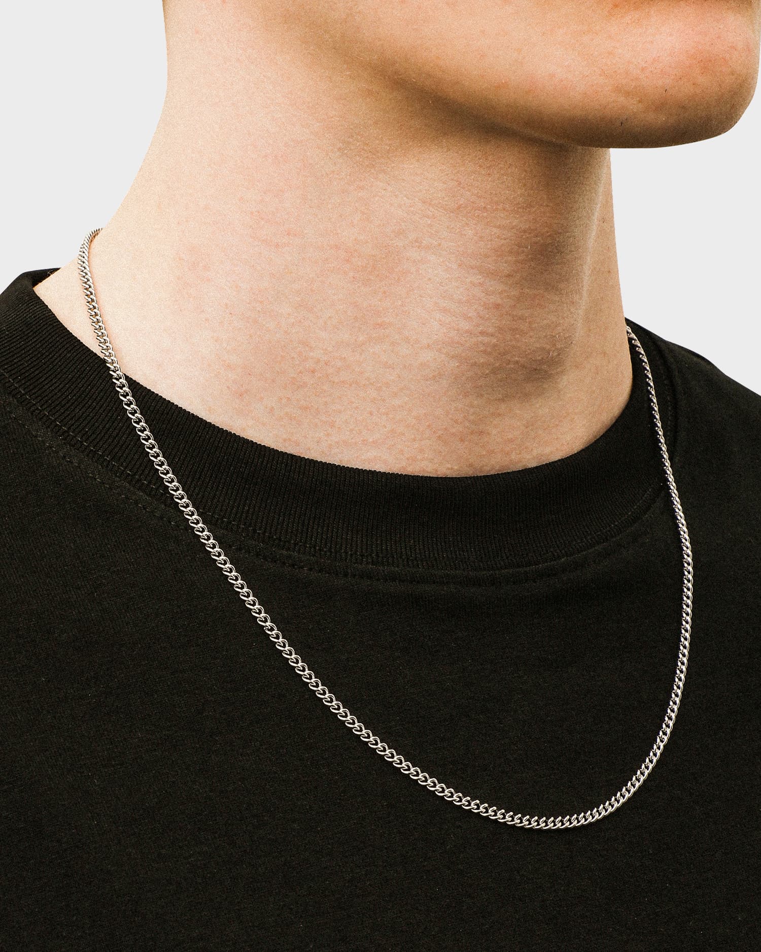 2mm Cuban Chain – Micro Stainless Steel Cuban Necklace | DOMNO.