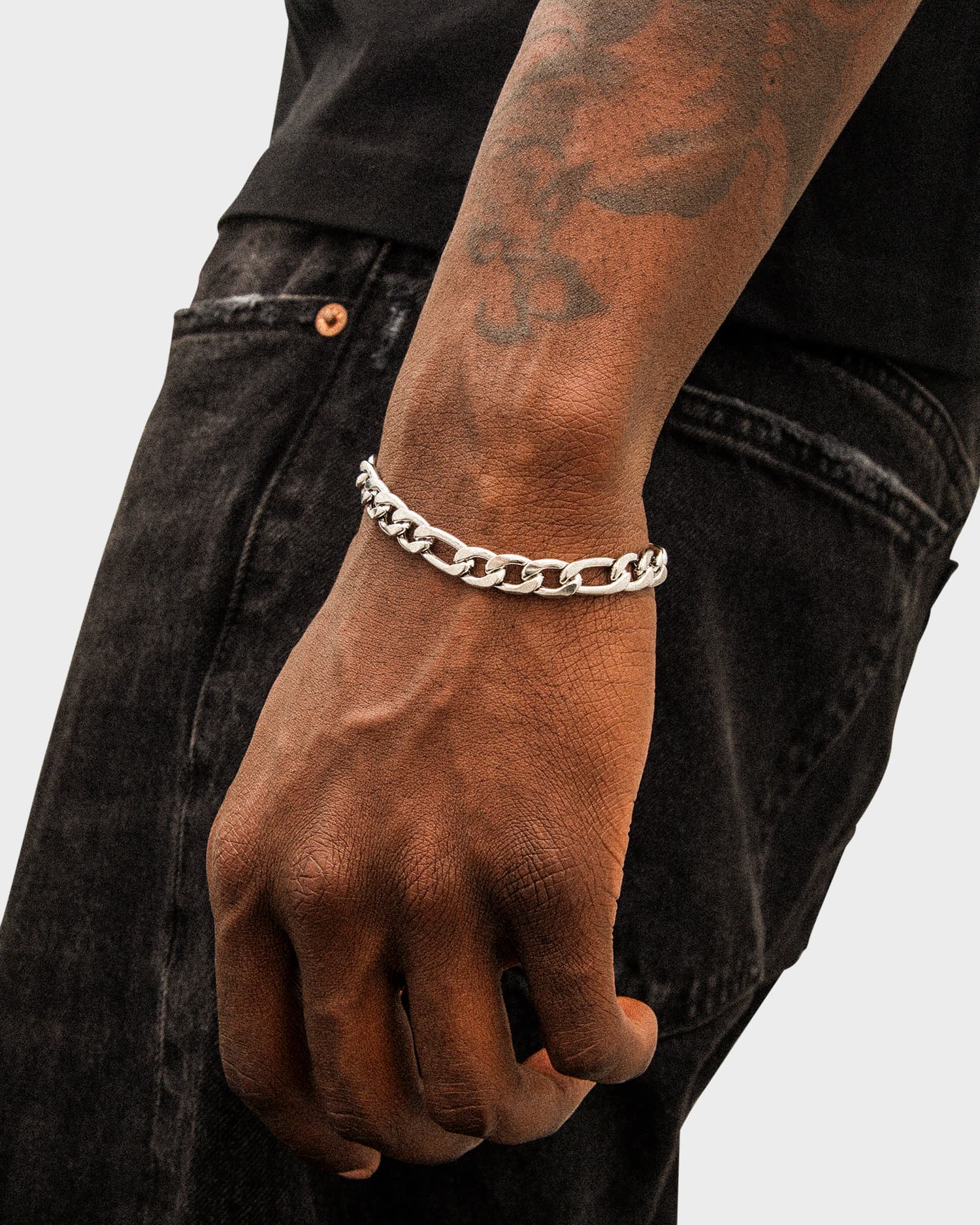 8mm Figaro Bracelet – Stainless Steel Chain Bracelet | DOMNO.