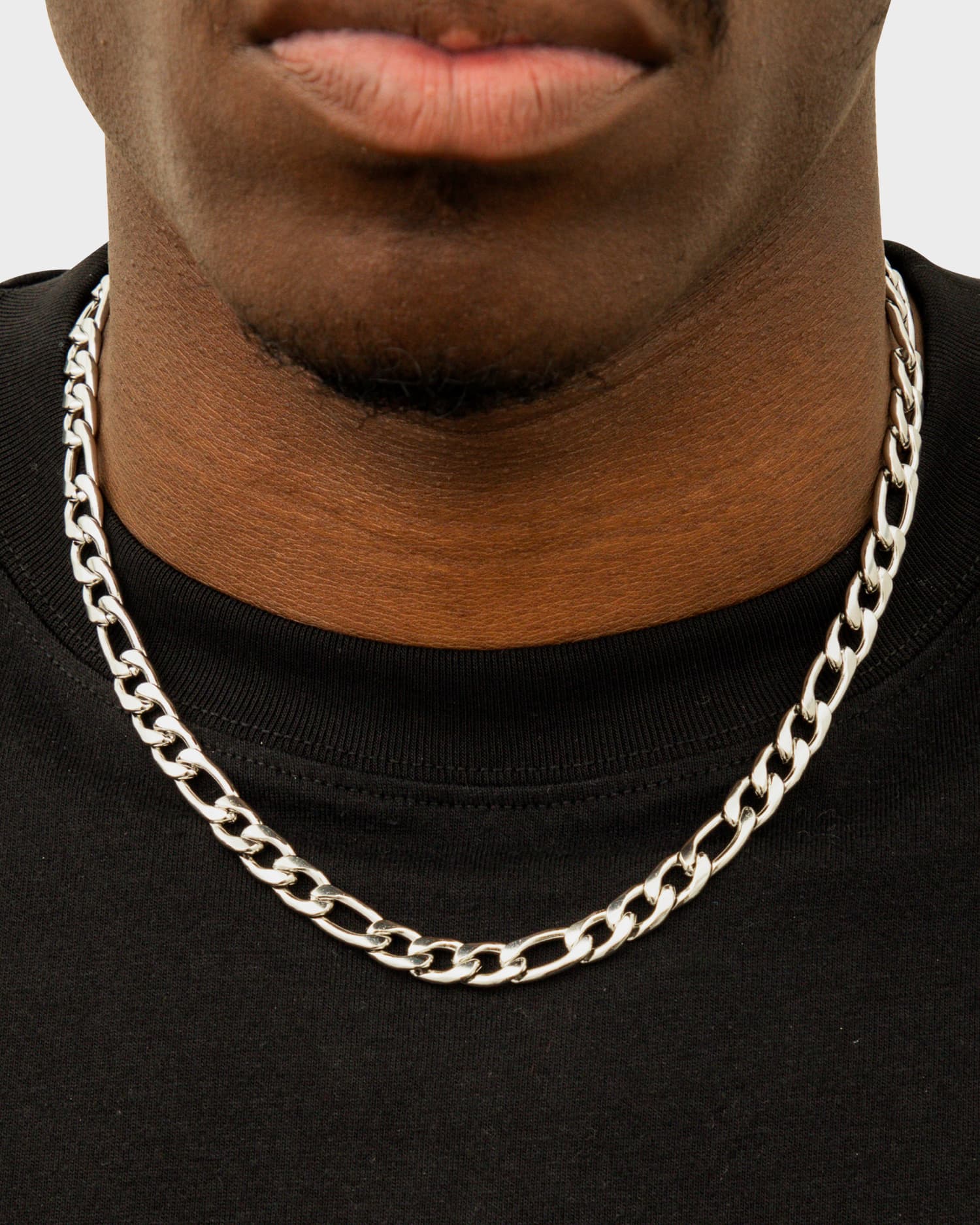 8mm Figaro Necklace – Mens Stainless Steel Chain | DOMNO.