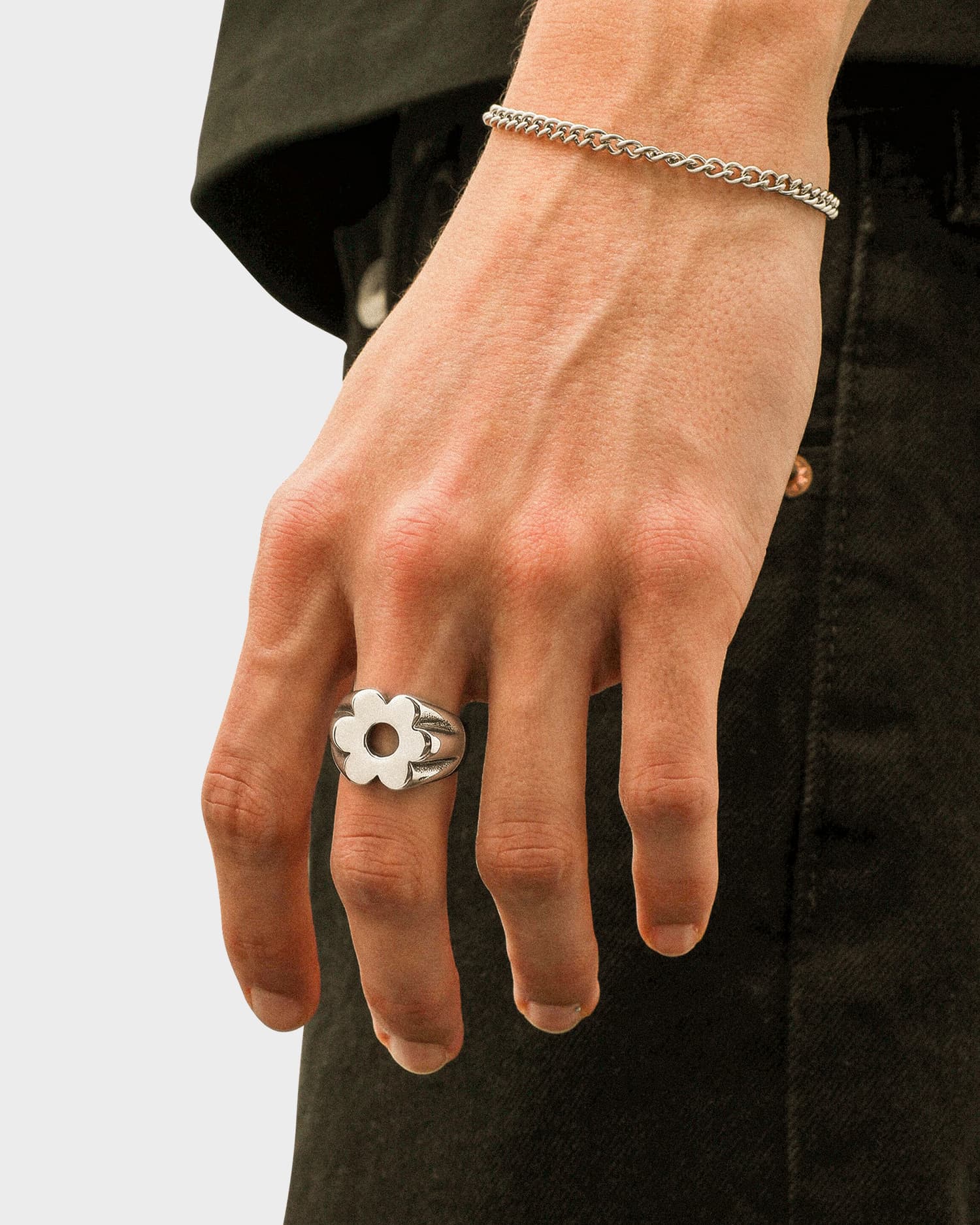 Flower Ring – Signet Stainless Steel Statement Ring | DOMNO.