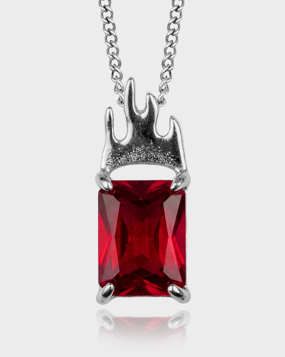 Flaming Gemstone Pendant