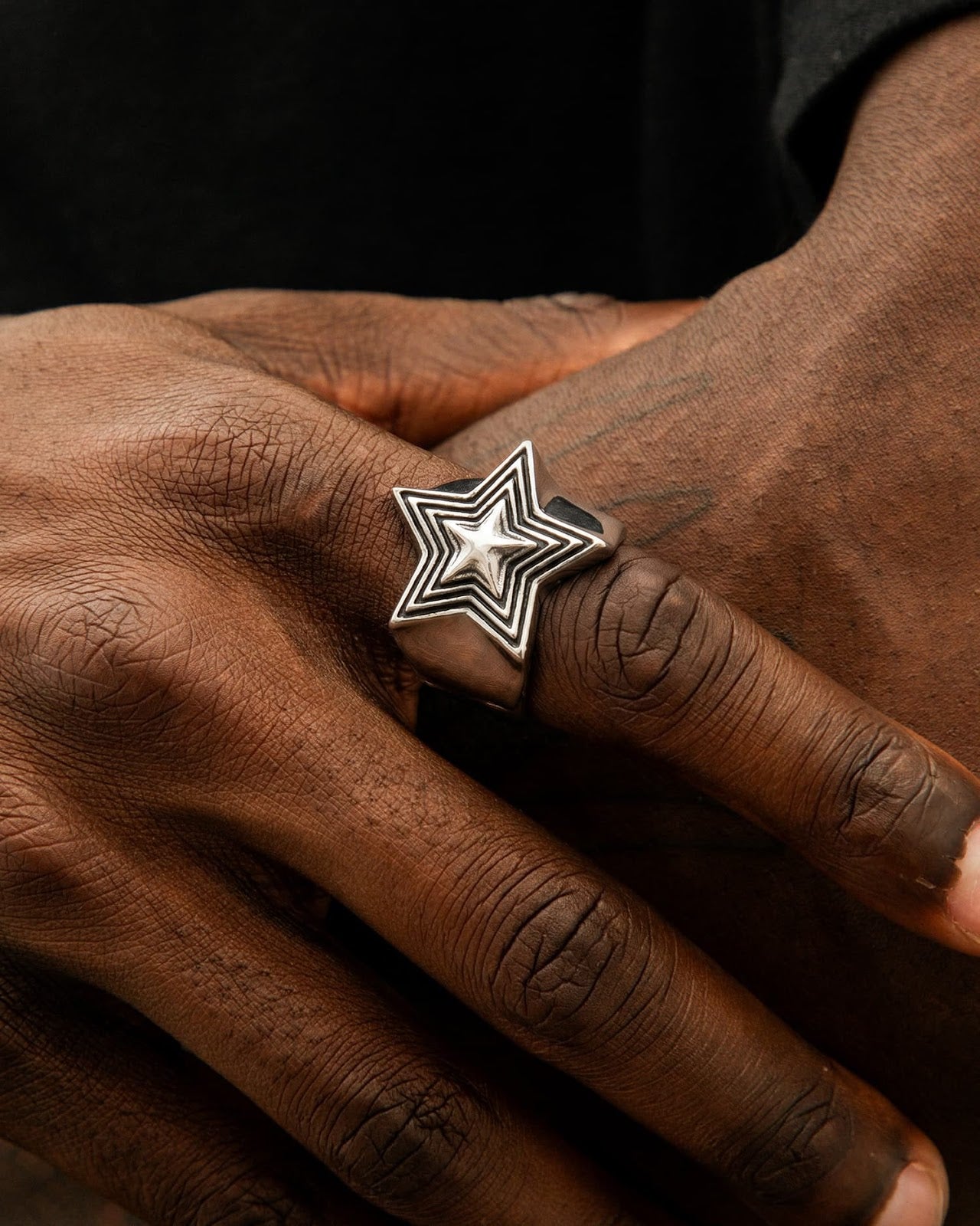 All Star Ring – Silver | Chunky Star Signet Ring | Streetwear